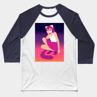 Anthro Sunset Ferret Girl Baseball T-Shirt